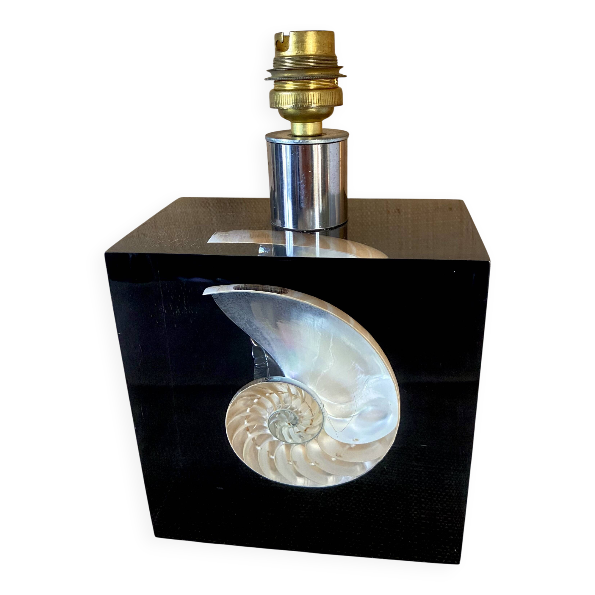 1970s lamp base, 2M fabric cable