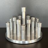 Aluminium candle holders for 13 candles, 1970s.