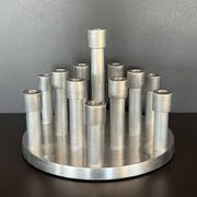 Aluminium candle holders for 13 candles, 1970s.
