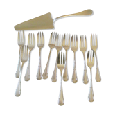 Louis XVI-style silver metal dessert service from Apollo