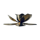 Brass flower candlestick