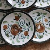 6 Argenteuil Boch La Louviere plates
