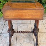 Davenport desk in marquetry walnut, Victorian period.