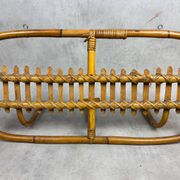 1960s Italian Rattan Coat Rack