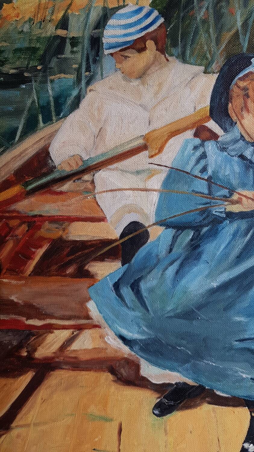 Peinture à l'huile sur toile, signée Hidalgo 1994, 46x58cm avec cadre