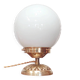 Lampe à poser globe opaline 