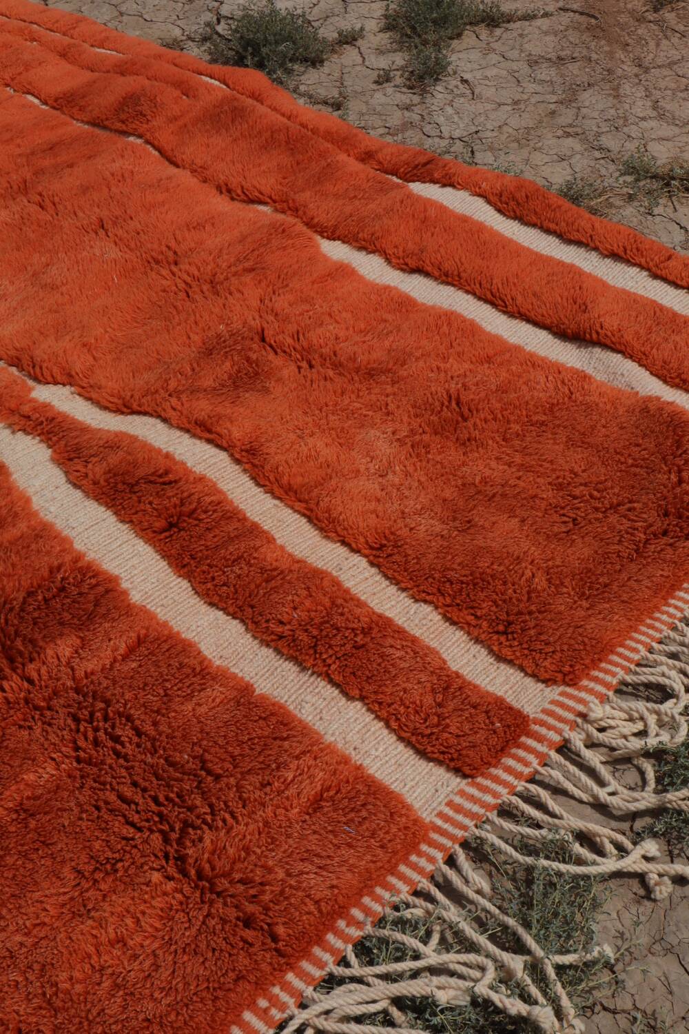 Moroccan Berber rug Mrirt orange terracotta