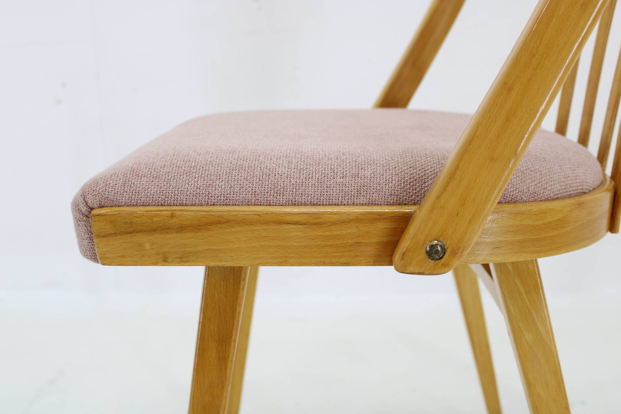 1960s Antonin Suman Set of Four Dining chairs in Beech Wood , Czechoslovakia