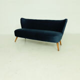 Mid-century velvet "cocktail" sofa, 1960