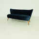 Mid-century velvet "cocktail" sofa, 1960