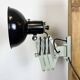 Industrial Black Enamel Scissor Wall Lamp, 1950s