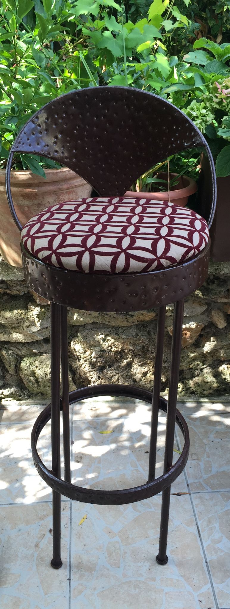 Paire de tabourets de bar anciens