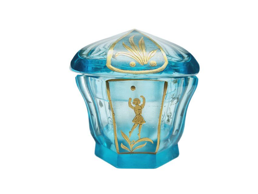 Biedermeier candy dish from Moser, Bohemia, 1890s