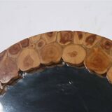 Vintage Scandinavian wooden mirror 1960