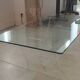 David Lange plexiglass and glass coffee table