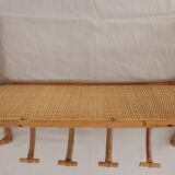 Rattan coat rack