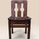 Set of five brutalist chairs in solid pine.