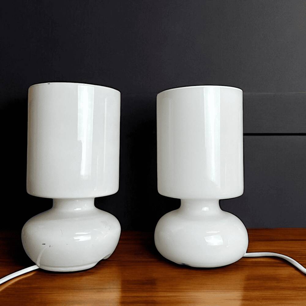 Lot of 4 assorted colors Scandinavian table lamps