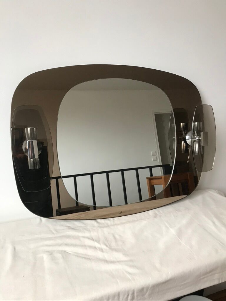 Veca smoked bathroom mirror 79x59cm