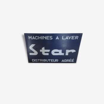 Plaque emaillee machines à laver star