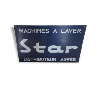 Plaque emaillee machines à laver star