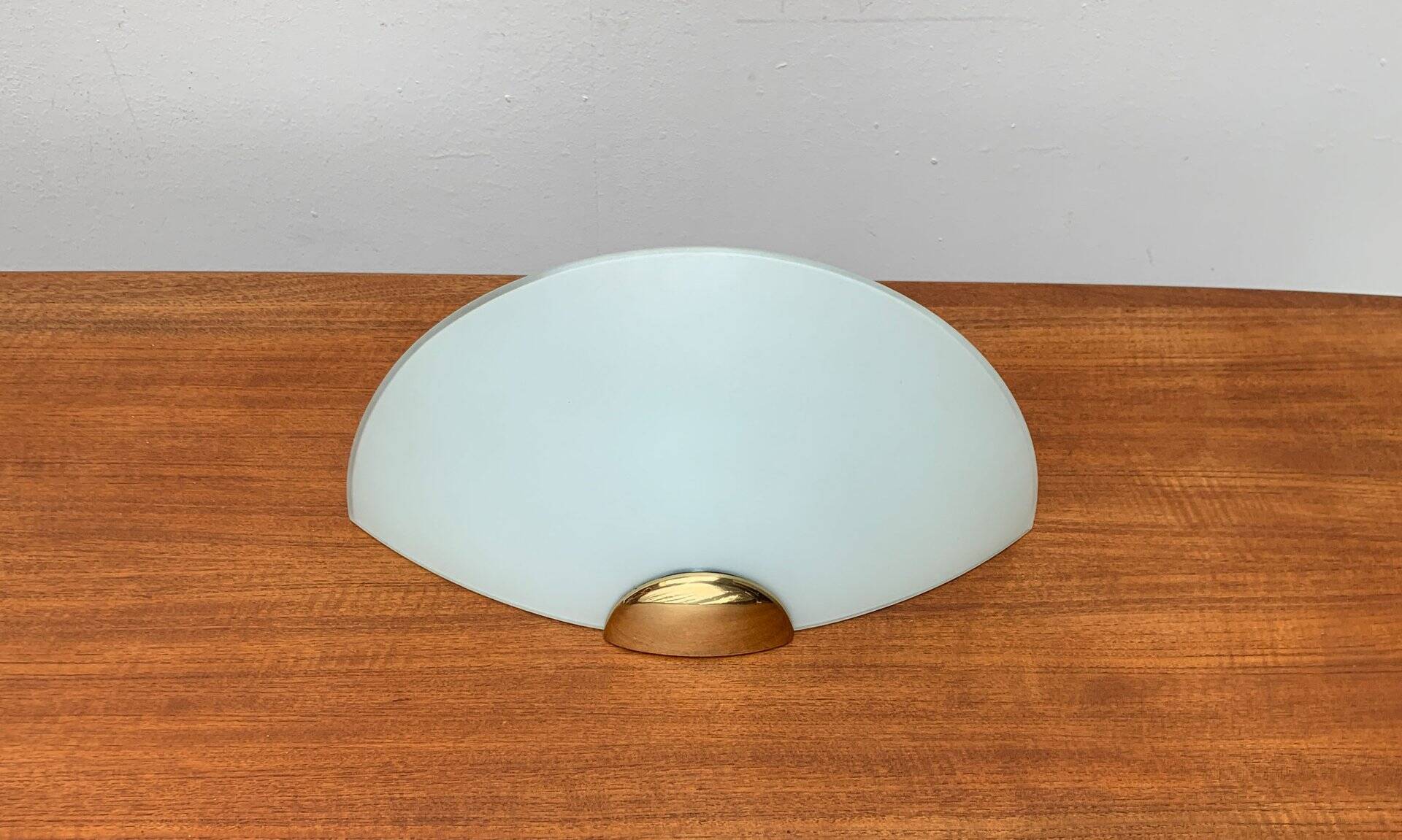 Postmodern vintage glass wall light by Metalarte, 1980s.