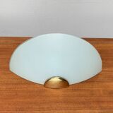 Postmodern vintage glass wall light by Metalarte, 1980s.