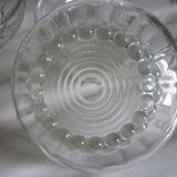 4 beaded glass ramekins