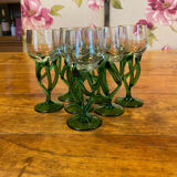 Set of 7 Alsatian-inspired stemmed glasses