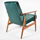 Vintage armchair "Fox" - designer H. Lis, 1970s, green bottle velvet