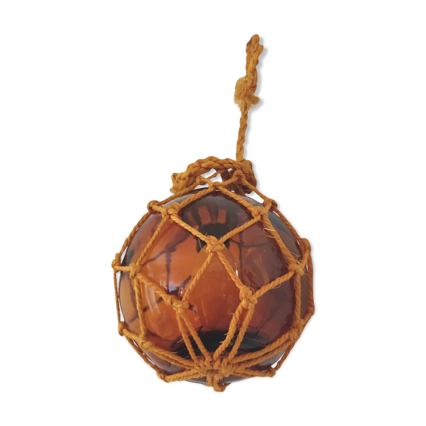 Float lamp peach amber ball