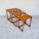 Teak nesting table