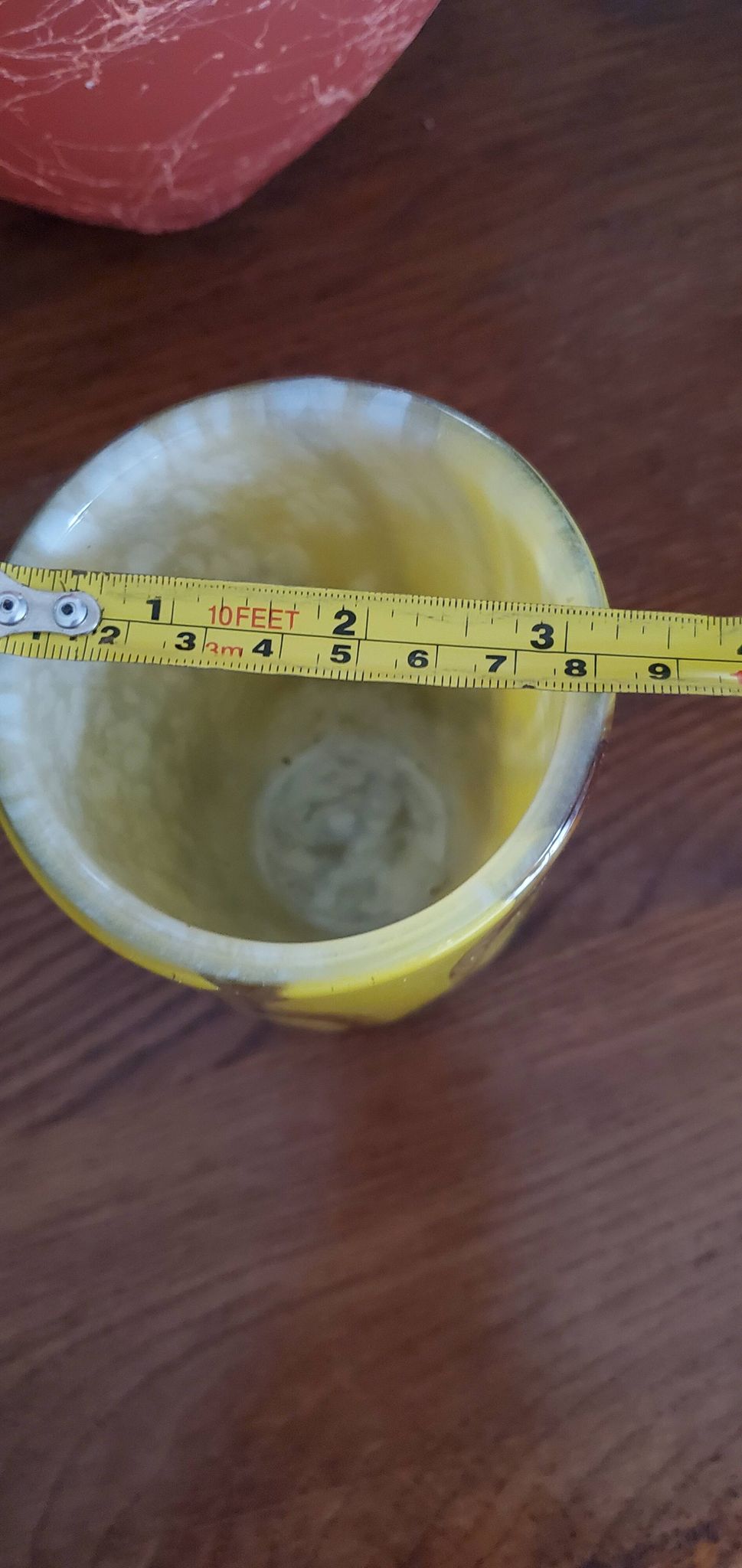 Yellow glass vase