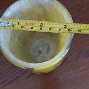 Yellow glass vase