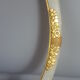 Old Art-Deco oval wood -stucco frame, 56x41 cm, 50x35 cm SB leaf