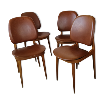 Set de 4 chaises Baumann, modèle Pegase