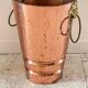 Vintage copper lion's head umbrella holder