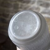Molded pressed glass vase with geometric decoration Verrerie Legras