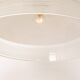 Magnificent suspended light fixture in white glass, Murano glass, Italy, 1970s.