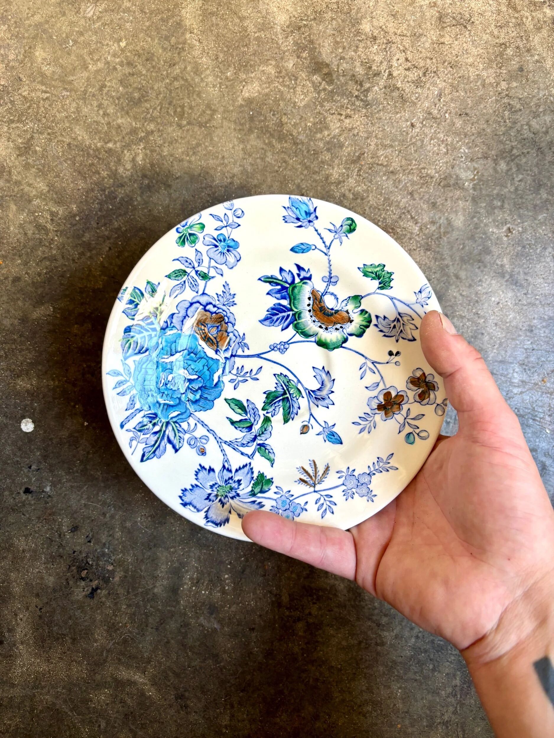 Mason's ironstone polychrome dish, "Belvedere" service - early 20th century