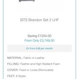 SITS Brandon corner sofa and stool