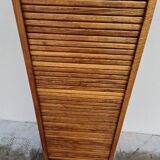 1950s oak filing cabinet with sliding curtains