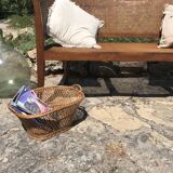 Old cane basket sofa