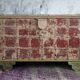 Indian wooden chest on wheel