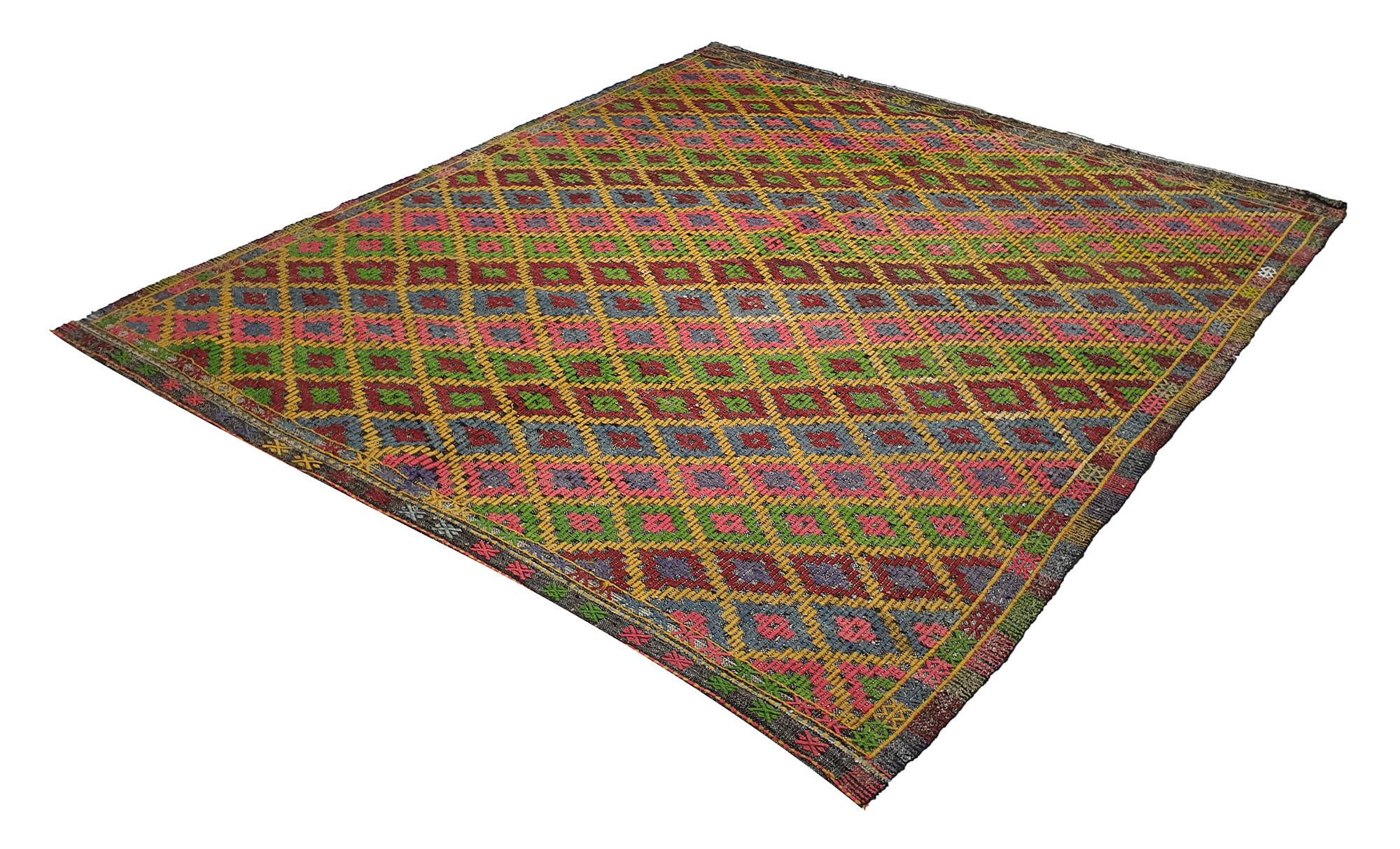 Turkish Kilim, 242x207 cm, MYK-893