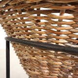 Set of 2 wicker pod chairs from the 60s