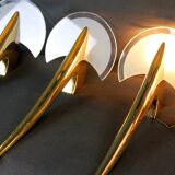 Metalarte - TallerUno by Joan Auger, Large pair of metal and glass wall lights Spain