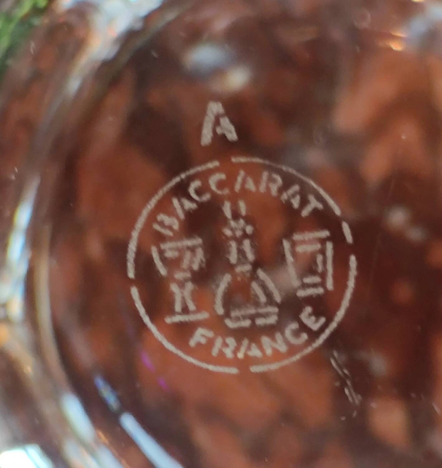 Old Baccarat crystal sugar bowl