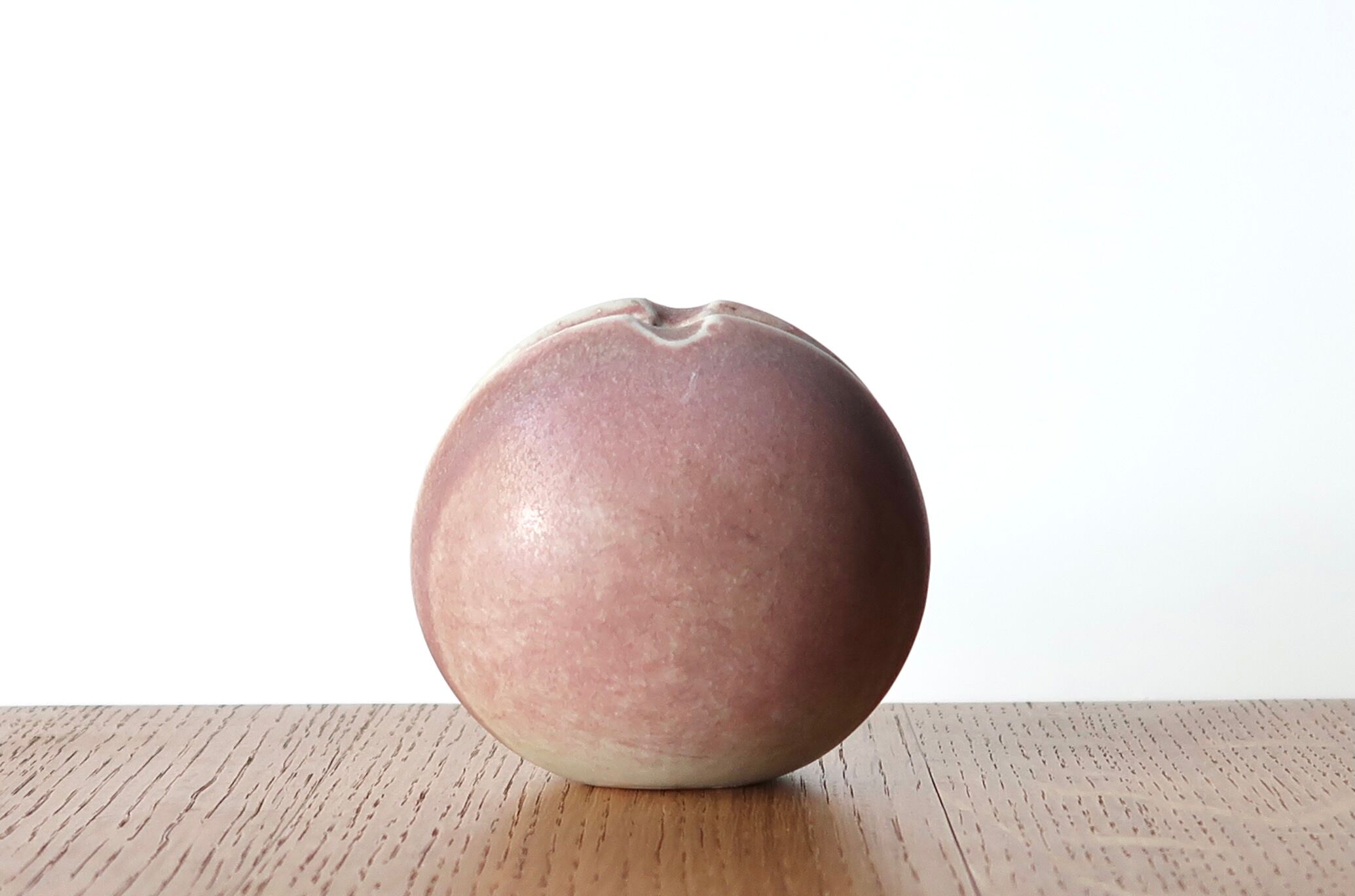 Pale pink ceramic vase, 70s