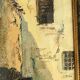 Watercolor by Emile Gudin (1874-1957), rue de Riez, southern town